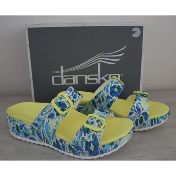 Dansko 13079 Women's Sz 41- US 10.5/11 Hippy Floral Kandi Slip-On Sandals $85 - Picture 1 of 14